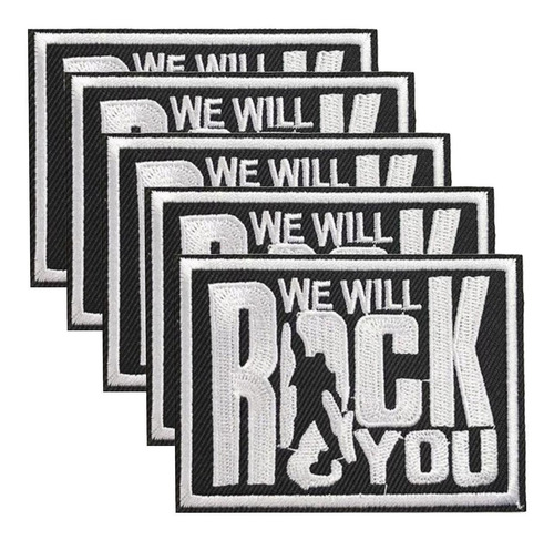 Parche Bordados De Moda, Mxock-005, 5 Parches, We Will Rock