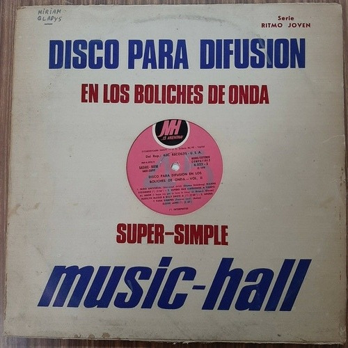 Vinilo Disco Para Difusion En Los Boliches De Onda Vol 2 E2