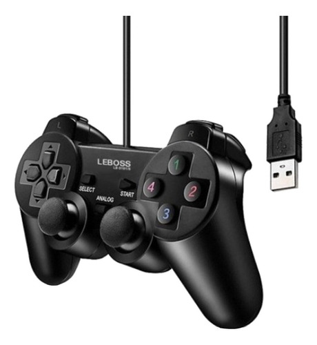 Controle joystick Leboss LB-2121/S preto