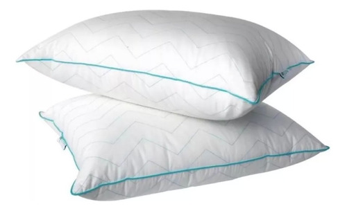 Almohadas Tamaño Estandar Relleno Semi Firme Pack 2 Piezas