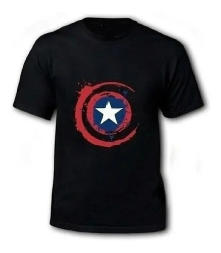 Polera De Algodon Marvel Capitan America Jj