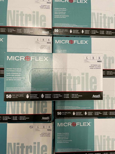 Guante De Nitrilo Microflex 600pz Talla Grande Puño Largo