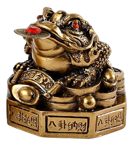 2 Lucky Charm Wealth Frog Figurita Ranas De Dinero De Bronce
