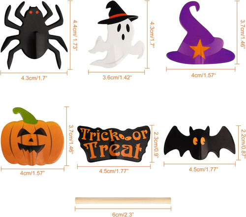 Fepito 120 Piezas Decoración De Halloween Topper Halloween P