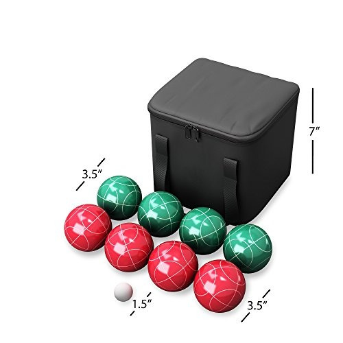Bocce Ball Set- Outdoor Bocce Game Para Patio Trasero, Céspe