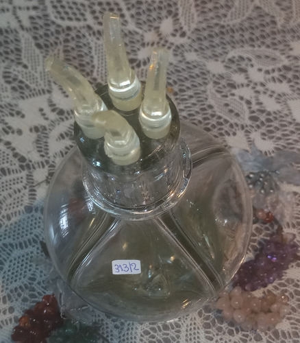 Antiguo Botellon Frances Lic 4 Compartimientos Completo N313 Transparente (Usado)