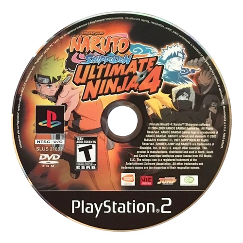 Jogo Naruto Shippuden Ultimate Ninja 4 Ps2 Playstation 2