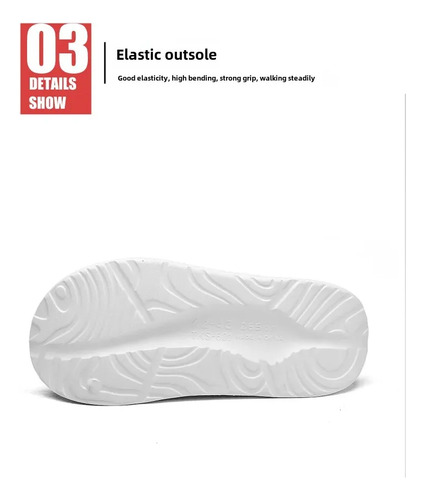 Zapatillas Casuales De Playa Con Fondo Grueso Para Hombre