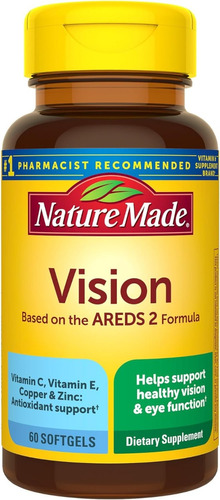 Fórmula De Vision Areds 2 Nature Made 60 Softgel