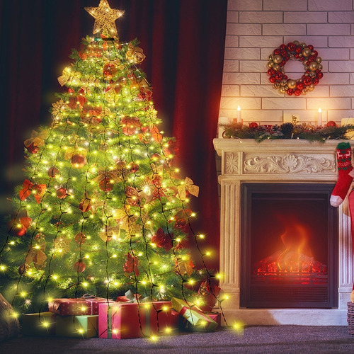 Guirnalda De 400 Luces Led Para Árboles De Navidad