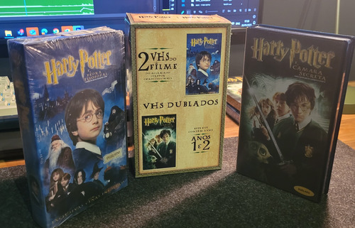Box Vhs Harry Potter 1 E 2 Dublado, Vhs Lacrado (Usado)