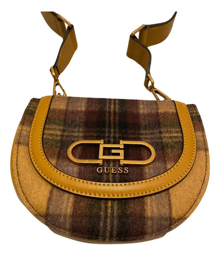 Bolsa Crossbody Café Guess Dama Mod.wb898277