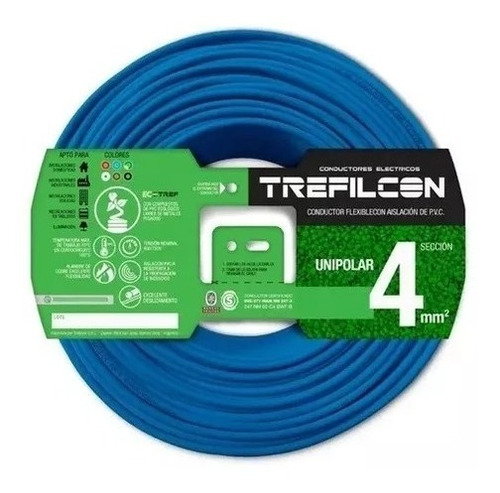 Cable Electrico Trefilcon  Unipolar 1x4mm X 30 Metros