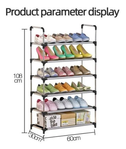 Organizador De Zapatos Fácil Transportar 6 Capas Zapatero