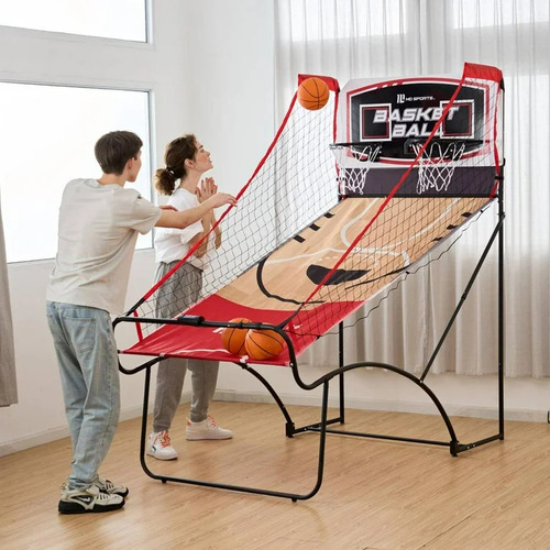 Juego De Mesa Basquetbol Arcade Doble Canasta Con Marcador
