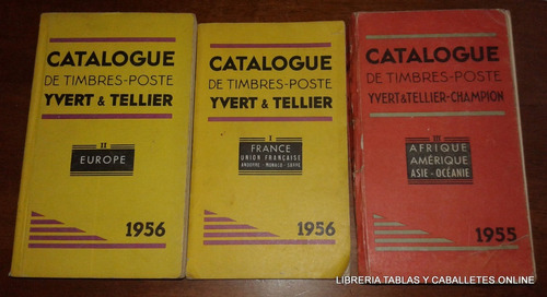 Catálogos De Timbres Postales Yvert & Tellier.1955 -56 (ltc)