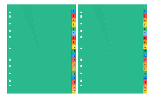 Divisores De Índices, Encuadernación Para Páginas De Índice,