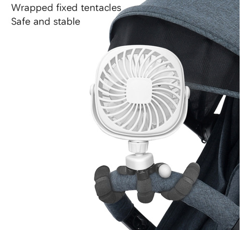 Ventilador De Deformación Octopus Stroller, Color Negro De 2
