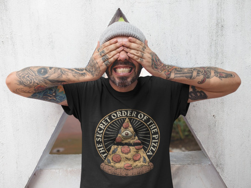 Camiseta Humor Negro La Oscura Orden De La Pizza