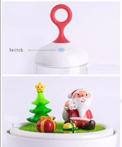 Imagen 4 de 8 de Lámpara De Mesa Led Luz De Noche Paisaje Navideño