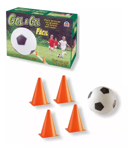 Gol Gol Futebol Com Quatro Cones Jogar Bola