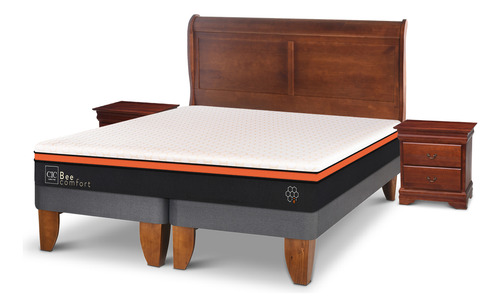 Cama Europea Bee Comfort 2p Bd Miro S/t Blanco