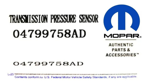 Sensor Linea Presion Aceite De Caja Dodge Ram 1500 2500 3500