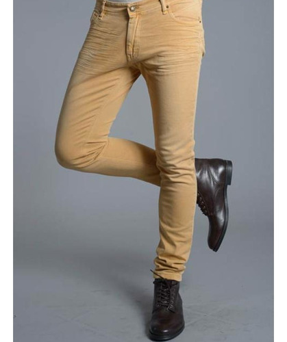 Jeans Chupin Color Hombre Elastizado Be Yourself Ventas