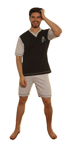Imagen 5 de 7 de Pijama Hombre Jersey Con Estampa 100% Algodon