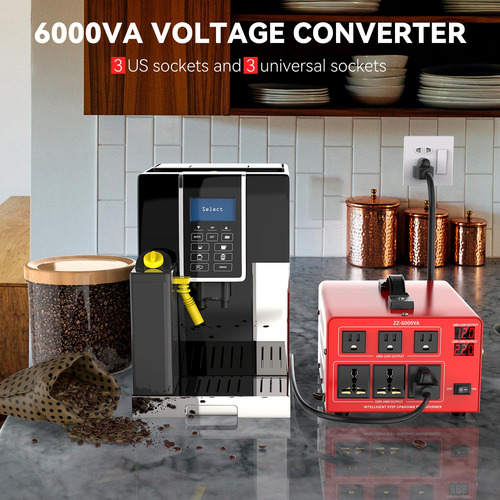 Convertidor De Voltaje De 6000 W, Convertidor De Potenc...
