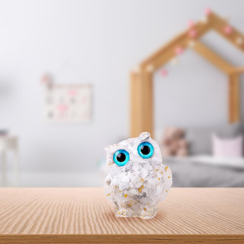 4 Mini Owl Figurine Owl Statue Decorative Creative White