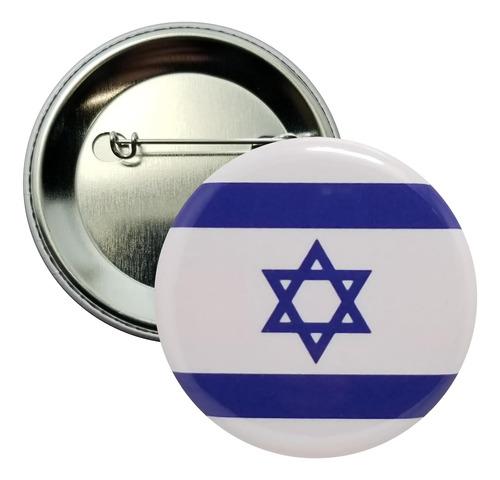 Pin De La Bandera De Israel - Botón Pinback Grande Único