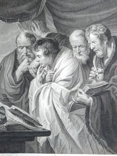 Los Cuatro Evangelistas Grabado Genuino Francés S Xix Nv2024 (Usado)