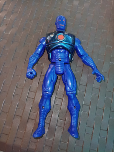 Iron Man Vintage Con 1 Pieza De Armadura Sigilosa Azul 1990