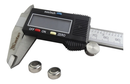 Imagem 3 de 5 de Paquimetro Digital 150mm Inox Profissional C/ Estojo Mtx
