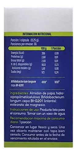 Simicolflex Bifidobacterium Probiotico 30 Cápsulas