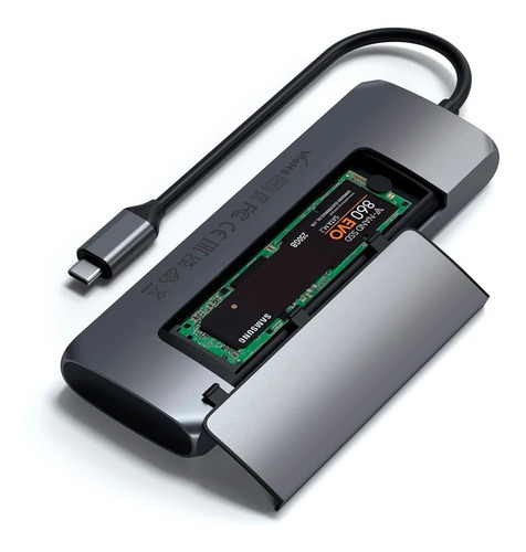 Imagen 5 de 9 de Hub Adaptador Satechi Multiplicador Usb-c A Ssd Usb-a Pc