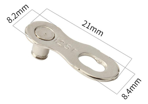 Unión De Eslabones De Acero De Cadena De Bicicleta Plata
