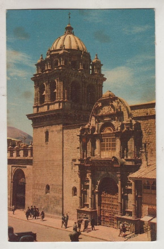 1963 Postal Cuzco Peru Fotografia Vista Iglesia De La Merced