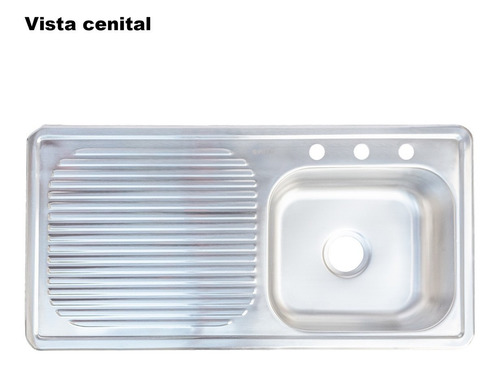 Cnx - Tarja Con Escurridero (100x50) Con Kit De Instalación