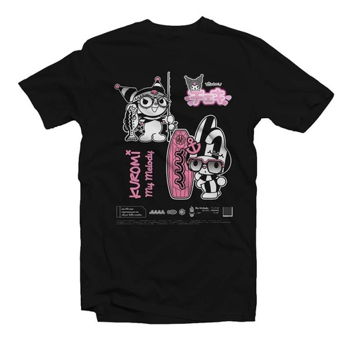 Remera Niño Kuromi Melody Surf