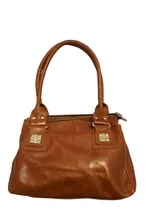 Comprar Cartera De Cuero Excelente Estado Marrón Lisa Níquel Marrón