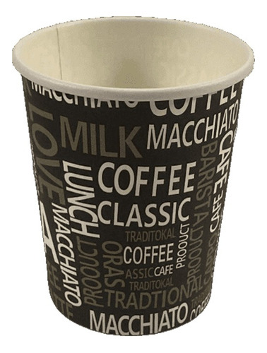 Vaso 6 Onzas Con Diseño Polipapel Para Café Pack 50 Unidades