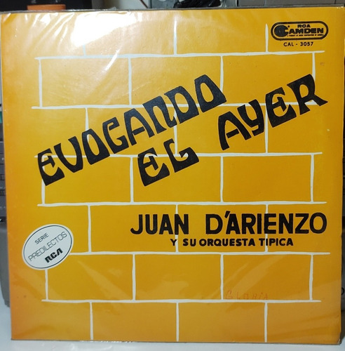 Juan D'arienzo Y Su Orquesta Típica Evocando El Ayer Vinilo