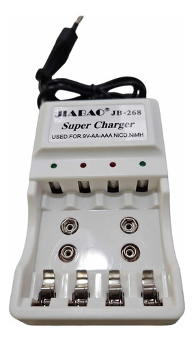 Cargador Jiabao Jb-268 Pilas Recargables Aa Aaaa Bateria 9v