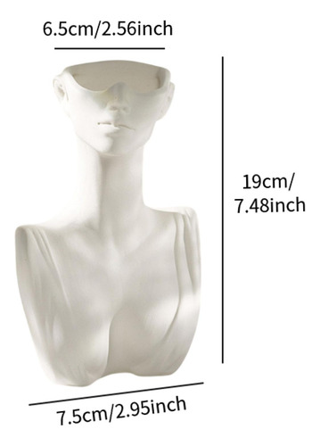 Jarrón De Cuerpo Humano De Arte Diámetro 6,5 Cm.
