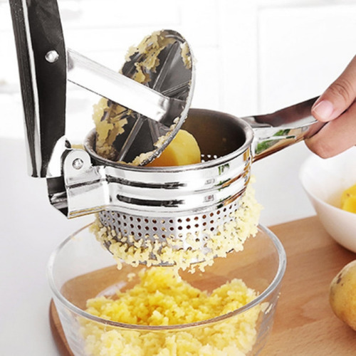 Espremedor De Batata Manual Em Inox Profissional Cozinha Cor Do Cabo Prateado Inteiro Inox
