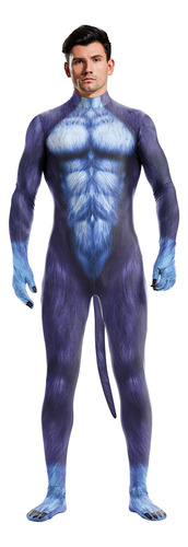 Nuevo Mono De Husky Para Adulto, Traje De Gato Zentai Para Hombre