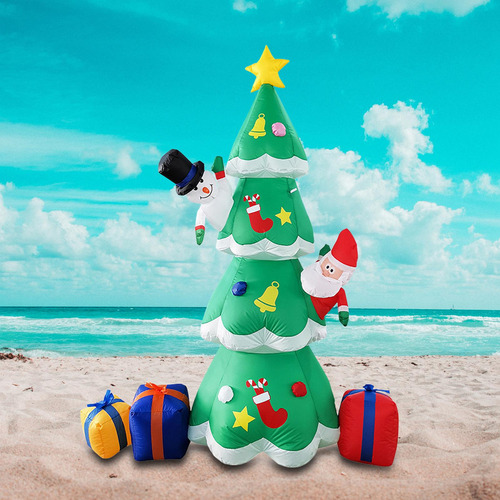 Inflable De Navidad Con Cajas De Regalo De Claus Para