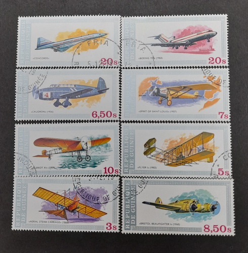 Sello Postal - Rep. Guinea - Historia Aviación - 1979